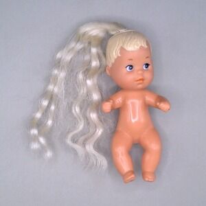 Mattel Barbie Baby Krissy Doll 1999 Blonde Ponytail Crimped Hair Infant Y2K